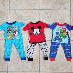 Boys 3T Short-sleeved Pajama Bundle